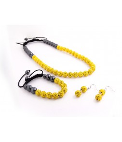 SET Shamballa Yellow Fashion Jewelry 00154 859202010154