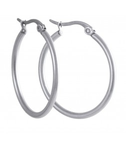 Náušnice kruhy 40 mm z chirurgické oceli Aura Fashion Jewelry 00251