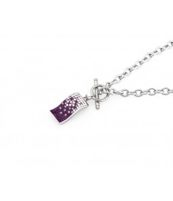Náhrdelník z chirurgické oceli Stefani Violet Fashion Jewelry 00174