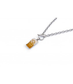 Náhrdelník z chirurgické oceli Stefani Orange Fashion Jewelry 00173