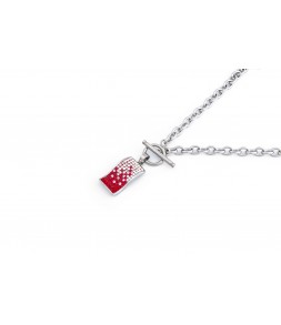 Náhrdelník z chirurgické oceli Stefani Red Fashion Jewelry 00175